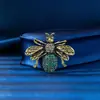 Versión Coreana Broche Lindo de Mariquita y Abeja con Goteo de Aceite Aleación Incrustada con Diamantes Insignia de Insecto Pin Accesorio para Ropa Bolsa