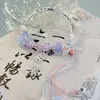 Novo Estilo Chinês Borboleta Roxo Contas Trançado Ajustável Pulseira Feminina Design de Nicho Estilo Antigo Pulseira de Alta Qualidade