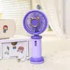 Ventilador Pequeño Portátil de Mano Refrigerante Casual para Viajes, Regalo para Evento Festivo, Ventilador de Escritorio con Carga USB y Base