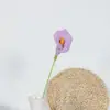 Flor de Cala de Lana Tejida a Mano Artificial Terminada Decoración del Hogar Flor Inmortal Flor de Cala de Lana Ganchillo