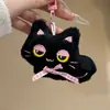 Nuevo Lindo Dibujo Animado Gatito Negro Peluche Llavero Muñeco Máquina Expendedora Pequeño Regalo para Mejores Amigos y Estudiantes