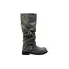 Chuyuji Botas Empilhadas Vintage Femininas Botas Longas 2026 Outono/Inverno Novo Estilo Aumento de Altura Botas Western Cowboy Maillard