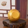 Adorno de Calabaza Hueca de Latón Hongda con Parte Superior Abierta para Decoración del Hogar, Calabaza de Latón Estilo Chino para Decoración de Entrada