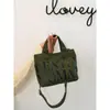 Bolso de Lona con Letra Gm Transfronteriza para Mujer 2026 Nuevo Casual de Nicho Bolso de Mano Gran Capacidad de un Solo Hombro Cruzado
