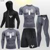 Pantalones Cortos de Atletismo Transpirables de Secado Rápido para Correr Transfronteriza Pantalones Ajustados Entrenamiento Deportivo Fitness Deportivo Examen Físico Juego de Cinco Piezas Alta Elasticidad Transpirable