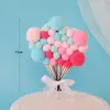 Decoración de pastel para hornear globo aerostático de arcoíris nube molino de viento ins bandera de inserción para pastel de feliz cumpleaños