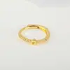 Anillo de apertura ajustable de cobre con incrustaciones de circonita, 26 letras del alfabeto inglés, joyería de moda de alto nivel y temperamento, para cruzar fronteras