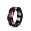 Anel Cruzado Novo Modelo 8mm Aço Inoxidável Masculino Dragão Celta Borda Chanfrada Anel Celta Preto Conjunto de Anéis de Casamento