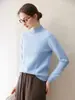26 Outono Inverno Básico Versátil Gola Alta Meia Suéter de Caxemira Camada Interna Feminina Malha Grossa Malha Solta Cor Lisa Camada Base Para o Trabalho
