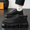 Zapatos Derby de Plataforma Gruesa para Hombre, Tendencia Punk Retro, Aumentadores de Altura, Nuevos Zapatos Casuales de Cuero con Puntera Ancha para Hombre, Personalidad Juvenil de Nicho