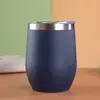 Amazon Taza de huevo en forma de U de 12 oz, taza de vacío de doble capa, de aspecto elegante, taza de cáscara de huevo de vientre grande, taza de agua, superventas en el Sudeste Asiático
