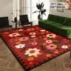 Alfombra plegable de imitación de cachemir con diseño floral americano transfronteriza para sala de estar y dormitorio, llena de estilo étnico retro