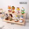 Escada de madeira Rack de armazenamento Desktop Blind Box Storage Display Rack Bubble Mate Feito à mão Marca Boneca Modelo Prateleira