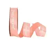 2,5cm Poliéster inglês com fita de buquê de flores presente fita de presente fita para embalagem de confeitaria floricultura atacado