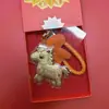Colgante de Bolsita de Oro Puro 999 del Año del Caballo, Llavero, Regalo para Clientes de Banco, Empresa, Empresa de Seguros