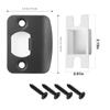 Placa Guía Placa de Pestillo para Cerradura de Puerta Placa Barrera de Acero Inoxidable Negro Cuerpo de Cerradura para Puerta de Madera Placa de Barrera de Bloqueo Lateral Acero Inoxidable 201