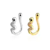 Argola de Nariz Personalizada Europeia e Americana Transfronteiriça Cobre Microcravejado com Diamante Argola de Nariz Falsa em Forma de U Clipe de Nariz da Moda Joia Exportação Exclusiva
