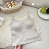Top Camisola Líquida de Base Sin Costuras para Mujer, Escote en V Grande, Espalda Descubierta en U, con Copas Integradas Fijas, para Uso Interior/Exterior, Base Adelgazante