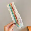 Adesivo de franja de tricô de lã adesivo mágico para cabelo solto faixa de cabelo para lavar o rosto faixa de cabelo novo estilo 2026 para meninas artefato de estilização de cabelo solto