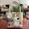 Bolsa de Mão Estilo Étnico Bolsa Bordada em Tecido de Areia Fresca Casual Bordado em Seda Dourada Dupla Face Mini Bolsa de Tecido Bolsa Hanfu