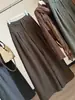 Pantalones casuales de pierna ancha estilo coreano para mujer, nuevo modelo otoño 2026, cintura alta, versátiles, fluidos, holgados, adelgazantes, pantalones rectos versátiles