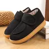 Zapatillas de Algodón Gruesas de Invierno con Talón de Bolsa Calentador de Pies Zapatos Calientes Suela Gruesa Forradas de Felpa Estilo Nuevo Personas de Mediana Edad y Mayores Zapatos de Borrego Zapatos de Algodón para Madre