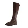 Botas Altas hasta la Rodilla para Mujer 2026 Nuevo Otoño/Invierno Tacones Altos Punta Cuadrada Pequeñas Botas Largas Tallas Grandes Botas para Mujer Botas de Moda