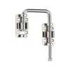 Pestillo de Puerta sin Taladro Cerradura de Entrada de Puerta hacia Adentro Acero Inoxidable Universal Izquierda-Derecha Cerradura de Seguridad Antirrobo Puerta Doble Pestillo