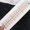 Uñas Portátiles Premium de TikTok Estilo Corto Manicura Uñas Ojo de Gato Degradado Estilo Francés Minimalista Uñas Postizas Desmontables