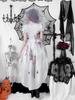 Disfraz de Halloween gótico oscuro de estilo europeo y americano, disfraz de bruja para adulto, esmoquin, vestido de novia vampiro para actuación