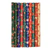 Papel de regalo de Navidad en stock al por mayor transfronterizo superventas nuevo regalo regalo ramo embalaje fabricantes de papel kraft