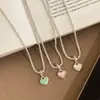 Colar Coração Gota de Óleo Vintage de Luxo Leve de Alta Qualidade Estilo Francês para Mulheres, Requintado e Simples, Versátil e Estiloso, Acessório de Design de Nicho