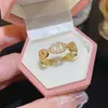 Anel de Moda Aberto Ajustável com Personalidade, Anel Versátil de Luxo Leve Banhado a Ouro Real de Nicho, Anéis Combinando para Casais