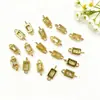 Pulseira Colar Conector Retangular Colorido Zircônia Geométrica de Nicho Acessórios de Joia DIY para Roupas Duplo Furo