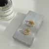 Aretes Simple Twist para mujer estilo coreano a la moda elegantes personalizados huecos de cuerno bolsa de 925 plata aretes pin aretes ins moda