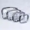 Bolsa con cierre de PVC en stock Bolsa de cosméticos de PVC Bolsa transparente de PVC en stock Bolsa de aseo de PVC Bolsa de belleza