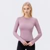 Protetor solar feminino apertado ioga terno de manga comprida legal respirável esportes t-shirt correndo fitness top proteção UV 42551