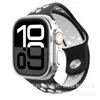 Correa de Silicona Nike Bicolor de Corte Oblicuo Adecuada para Apple Watch 9 10 11 iWatch Ultra Pulsera con Cabezal Oblicuo