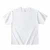 Camiseta de Algodón Pesado Manga Corta Color Café 400g para Hombre Algodón Puro Verano Color Sólido Holgada Cuello Redondo Camiseta Básica Manga Media