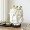 Portalápices Creativo con Forma de Flor, Organizador de Escritorio, Artístico y Sencillo Portalápices y Brochas para Cejas, Adorno Multifuncional de Escritorio