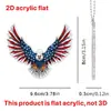 Amazon Independence Day Bandeira Eagle Car Interior Acrílico Pingente Bag Keychain Decoração Acessórios