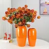 Florero Decoración del Hogar Adornos de Flores Florero de Resina Cerámica de Imitación Mesa de Sala de Estar Florero Mediano Adornos Artesanales