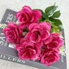 Decoración de pared de fondo de hogar de estilo retro, simulación de rosas, arreglo floral para mesa de sala de estar, decoración de flores, flores falsas, venta directa de fábrica