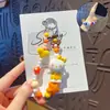 Cadena Creativa Hecha a Mano DIY Hello Kitty con Cuentas para Colgante de Celular, Llavero de Bolsa de Dibujos Animados, Accesorios de Colgante de Muñeca