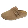 Sandalias planas cerradas estilo Birkenstock retro francés para mujer, nueva colección principios de otoño 2026, sandalias casuales fáciles de llevar
