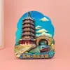 Imanes para Refrigerador de Suzhou Ciudad de Madera Atracciones Culturales y Creativas Regalos Personalizados de Viaje Souvenirs de Reunión Anual Decoraciones para Refrigerador