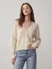 90% lana, nueva colección otoño/invierno, cárdigan de punto cepillado con cuello en V para mujer, con botones de perla, prenda exterior de punto suave y cómoda, suministrado directamente desde una fábrica transfronteriza