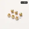 Cuentas Espaciadoras de Oro de 24K Alta Retención de Color Hechas a Mano Accesorios para Joyería DIY Cuentas Espaciadoras para Collar Pulsera Materiales Directo del Fabricante