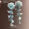 Pendientes de Borla con Flor de Gasa y Perlas de Aguja de Plata, Dulces y Frescos, Modernos y Versátiles, Lujo Ligero, Pendientes de Alta Gama para Mujer