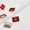 Venta al por mayor arte de uñas punta diamante de cristal 5T rectangular ángulo recto cristal grande azúcar 10*14 rojo neto explosiones adornos de diamante para uñas